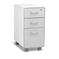 White Light Gray 3-Drawer Rolling File Cabinet W1982