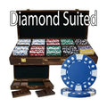 500ct. 14g Poker Chip Set in Walnut Wooden Carry Case Y189935