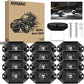 White 12Pods Waterproof LED Underglow Light W8102