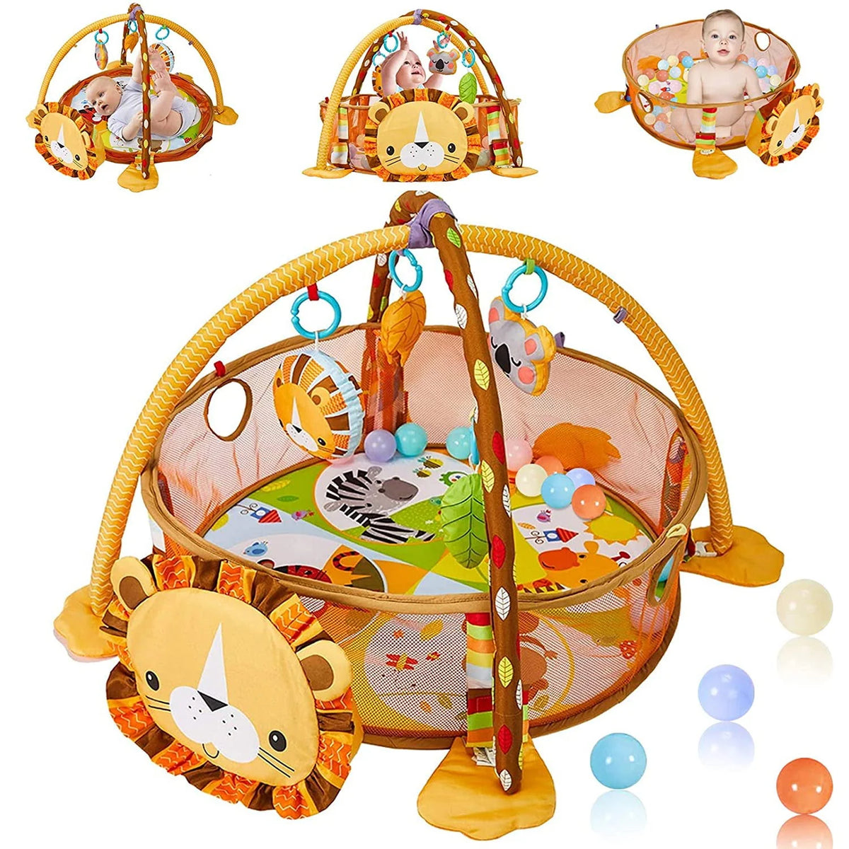 3 in 1 Baby Gym Play Mat with Ocean Ball A990950