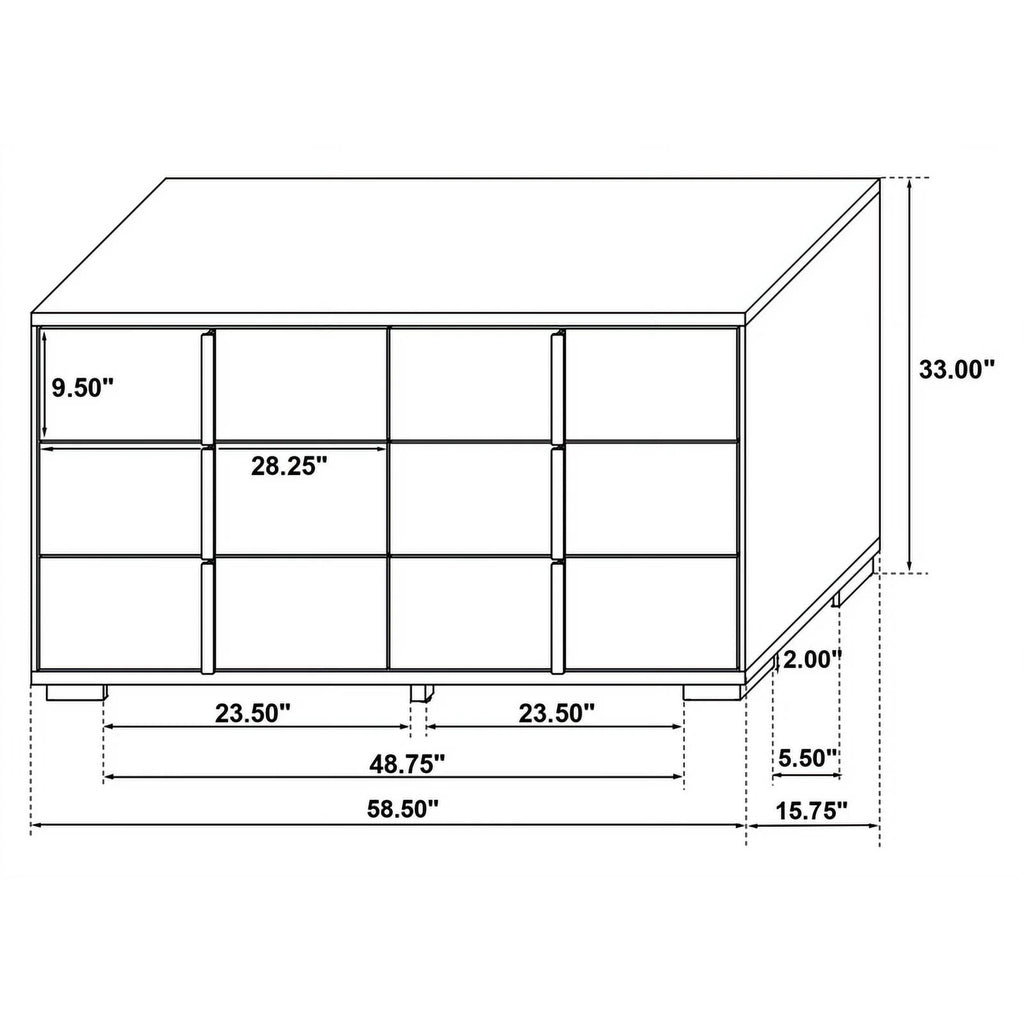 4-piece Contemporary Wood Eastern King Bedroom Set White and Gold T310635