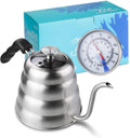 40 Fl Oz Stainless Steel Gooseneck Pour Over Kettle with Thermometer Q20459