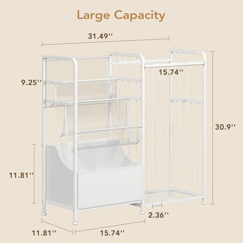 White Kids Bookshelf and Stuffed Animal Storage with Toy Box G4211