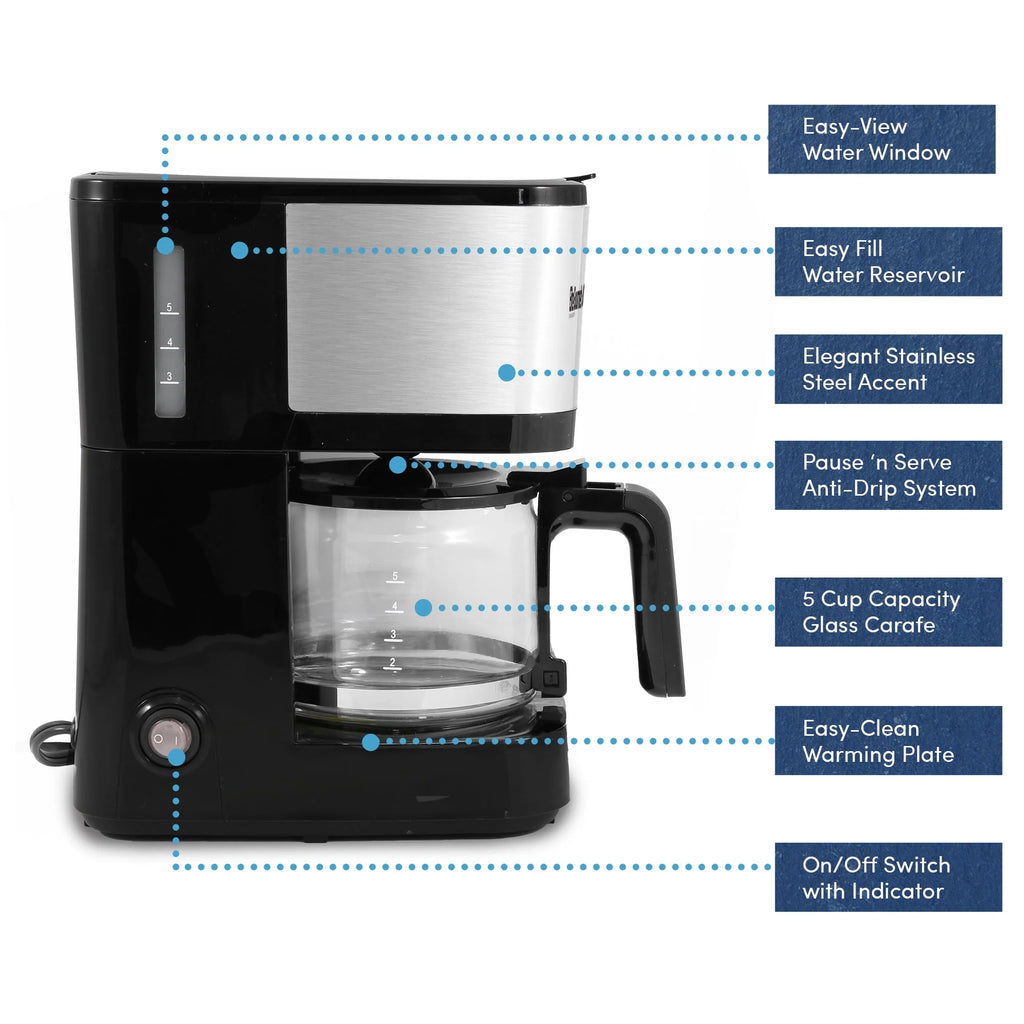 5 Cup Stainless Steel Drip Coffee Maker R8637