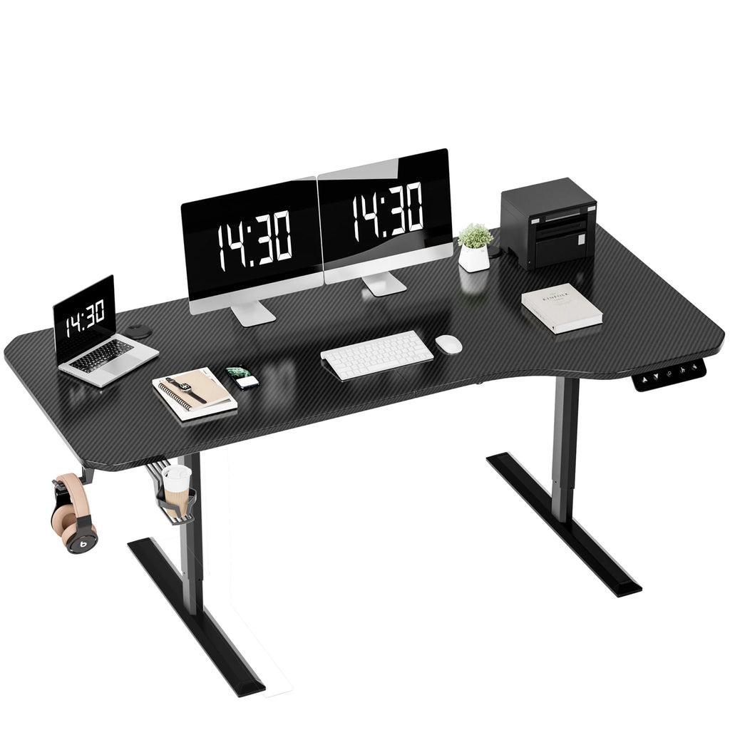 Electric Height Adjustable 43 inch Standing Desk White V8991