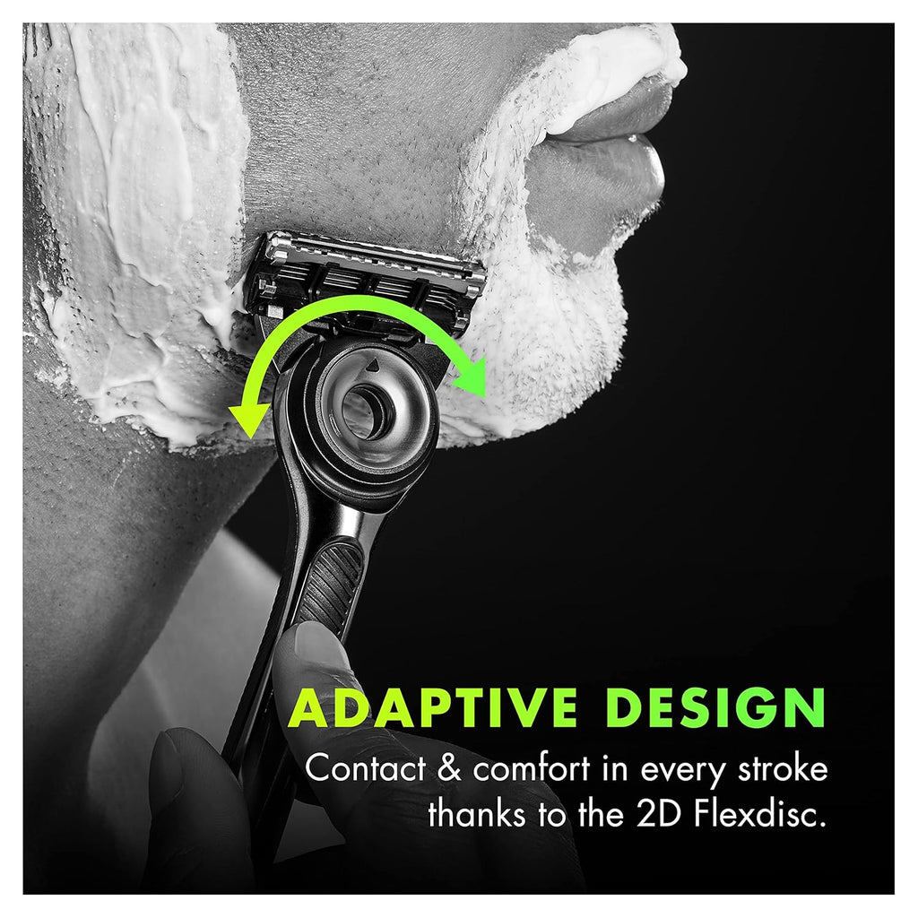 Razors with Exfoliating Bar, Shaving Kit, Includes 1 Handle, 4 Razor Blade Refills, 1 Premium Magnetic Stand R77690