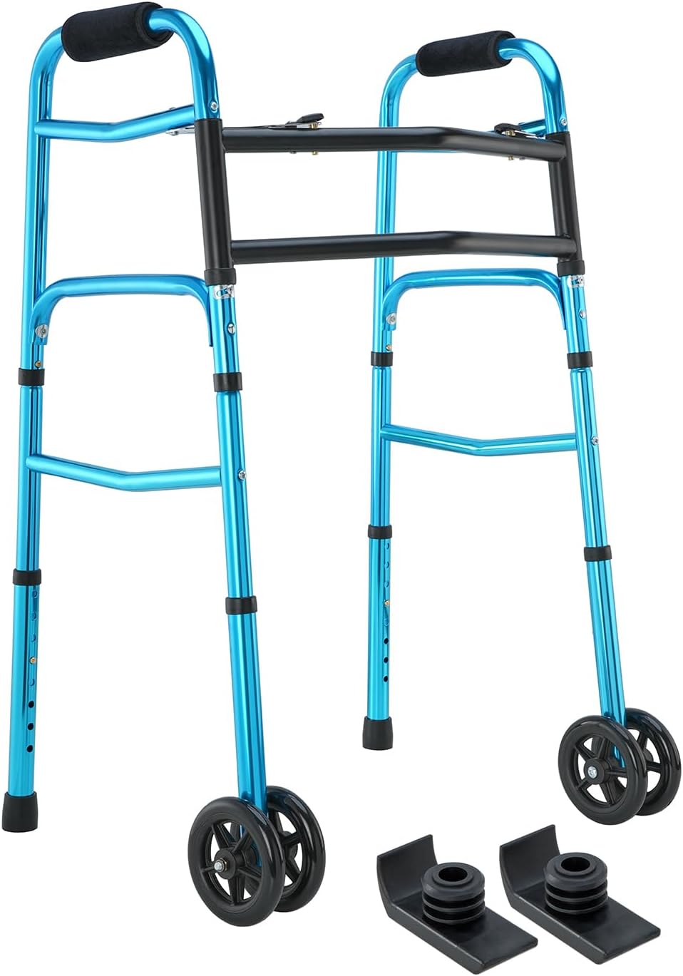 Heavy Duty Folding Walker with 5 Inches Wheels A92737