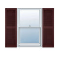 Vinyl Cathedral Top Open Louver Shutters K876