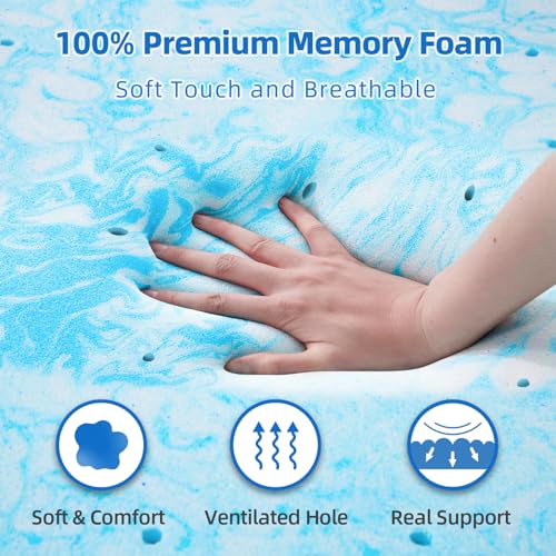 3 Inch Gel Infused Memory Foam Mattress Topper Twin Size S200
