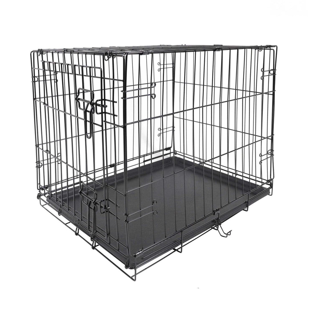 Single-Door Folding Dog Crate with Divider E8631