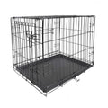 Single-Door Folding Dog Crate with Divider E8631