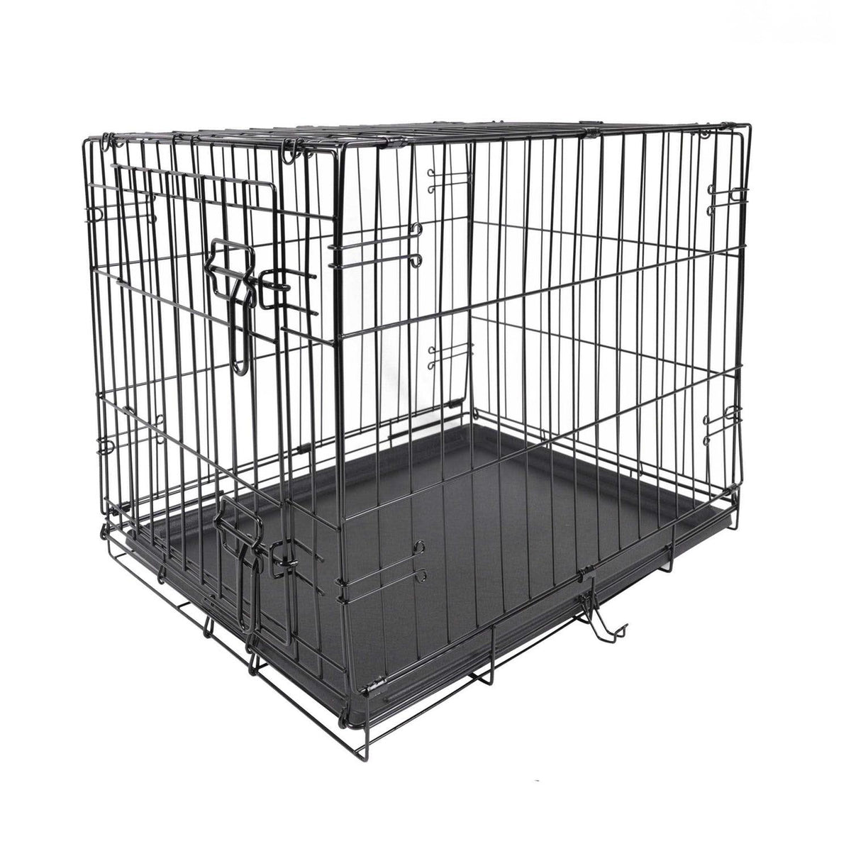 Single-Door Folding Dog Crate with Divider E8631
