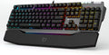 Wired Mechanical Gaming Keyboard, RGB, Detachable Magnetic Palm Rest, Aluminum Top, 104 Keys, Black J8635