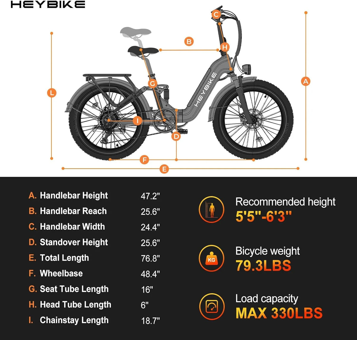 Electric Bike 750W Foldable Ebike with 48V 14.4AH Removable Battery 24" x 4.0" Fat Tire Step-Thru Electric Bicycle T454