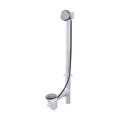 17 inch to 22 inch Bath Waste and Overflow Tub Drain in Satin Chrome W152
