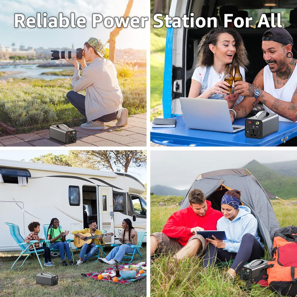 150WH Portable Power Station with Dual 110V AC Outlet F77048