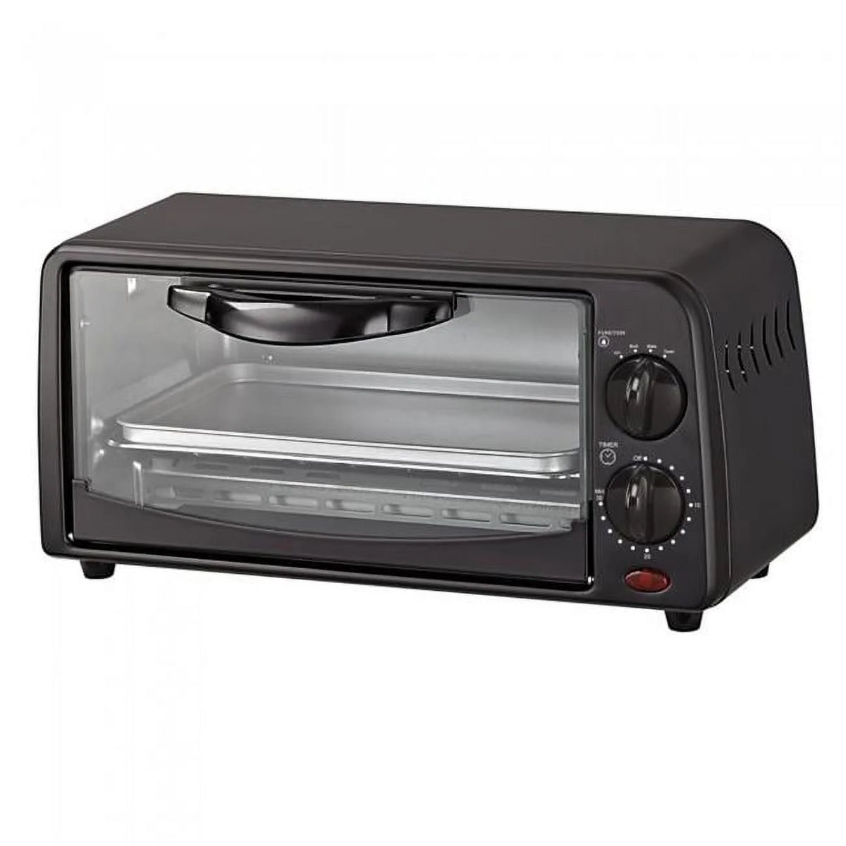 2 Slice Compact Toaster Oven with Bake Tray and Toast Rack, Black N84946