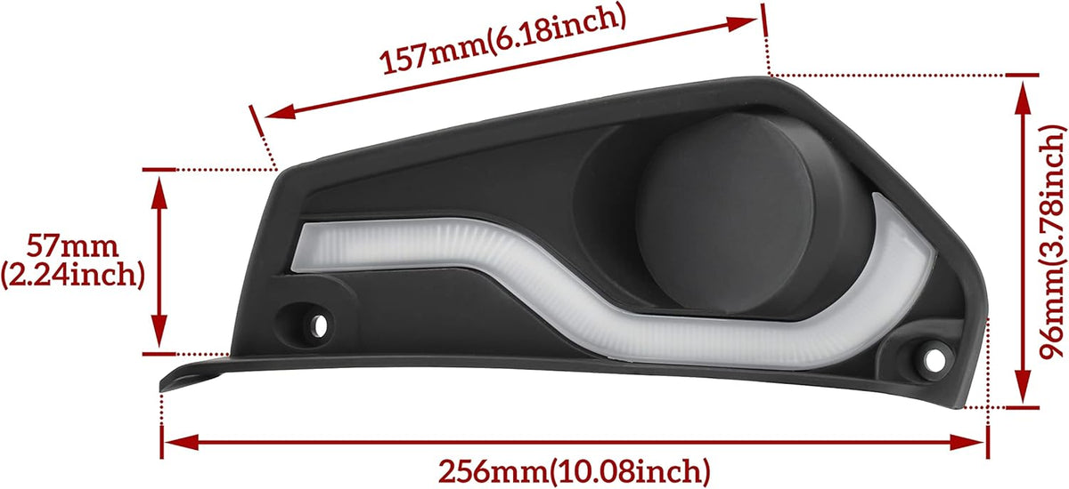 Fog Lights Cover with Daytime Running Light 2PCS T360