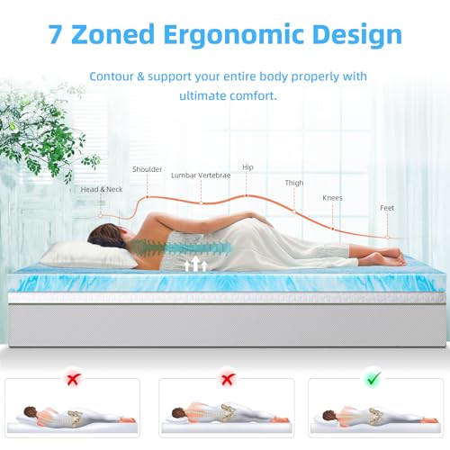 3 Inch Gel Infused Memory Foam Mattress Topper Twin Size S200
