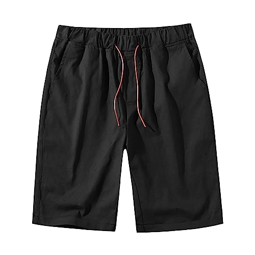 Men's Casual Shorts 5" Elastic Waist Drawstring Lightweight Regular Fit with Pockets K71812