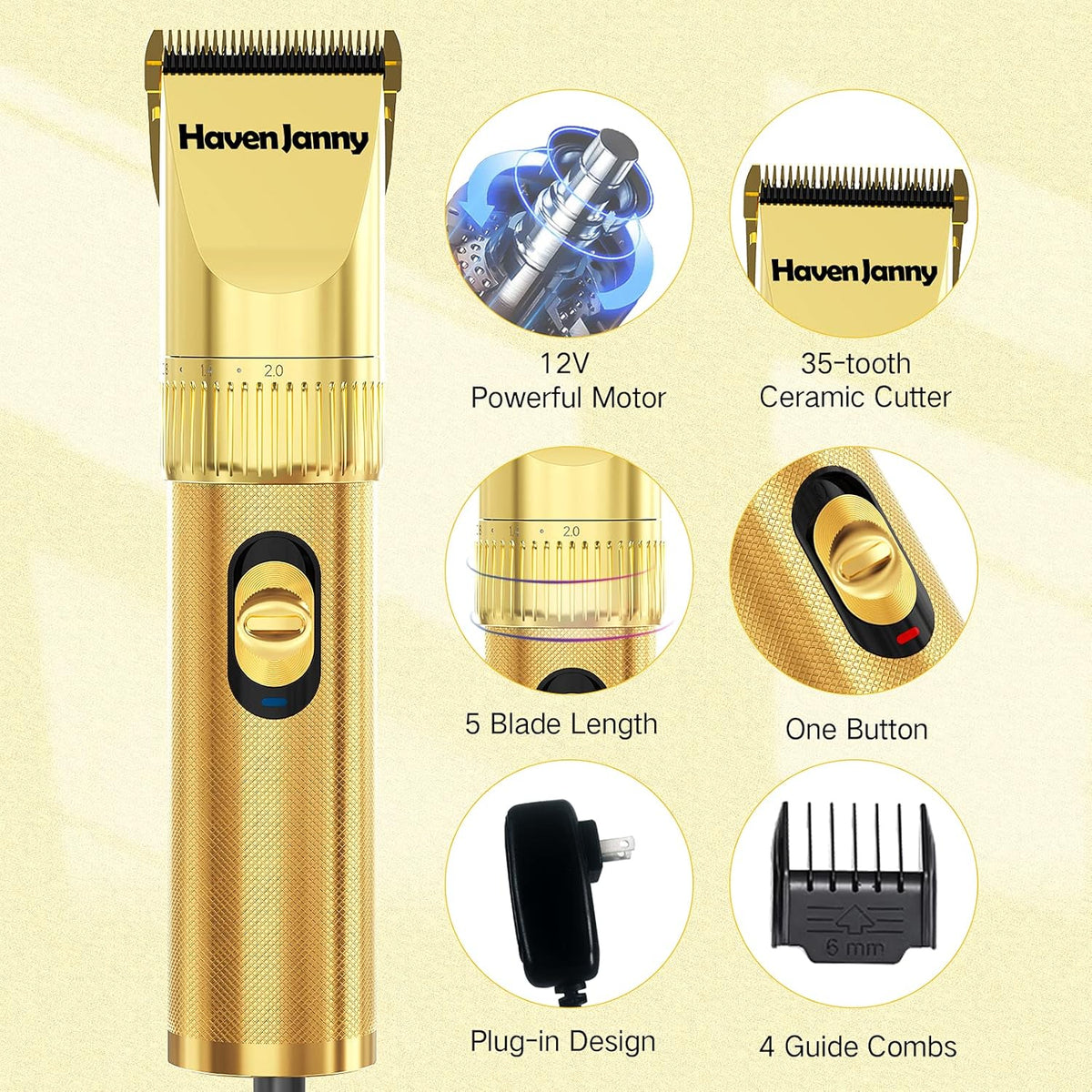12V High Power Plug-in Dog Clippers B618989
