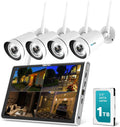 2K 2-Way Audio WiFi Security Camera System Outdoor, 8Ch Expandable NVR, 1TB HDD Q8493