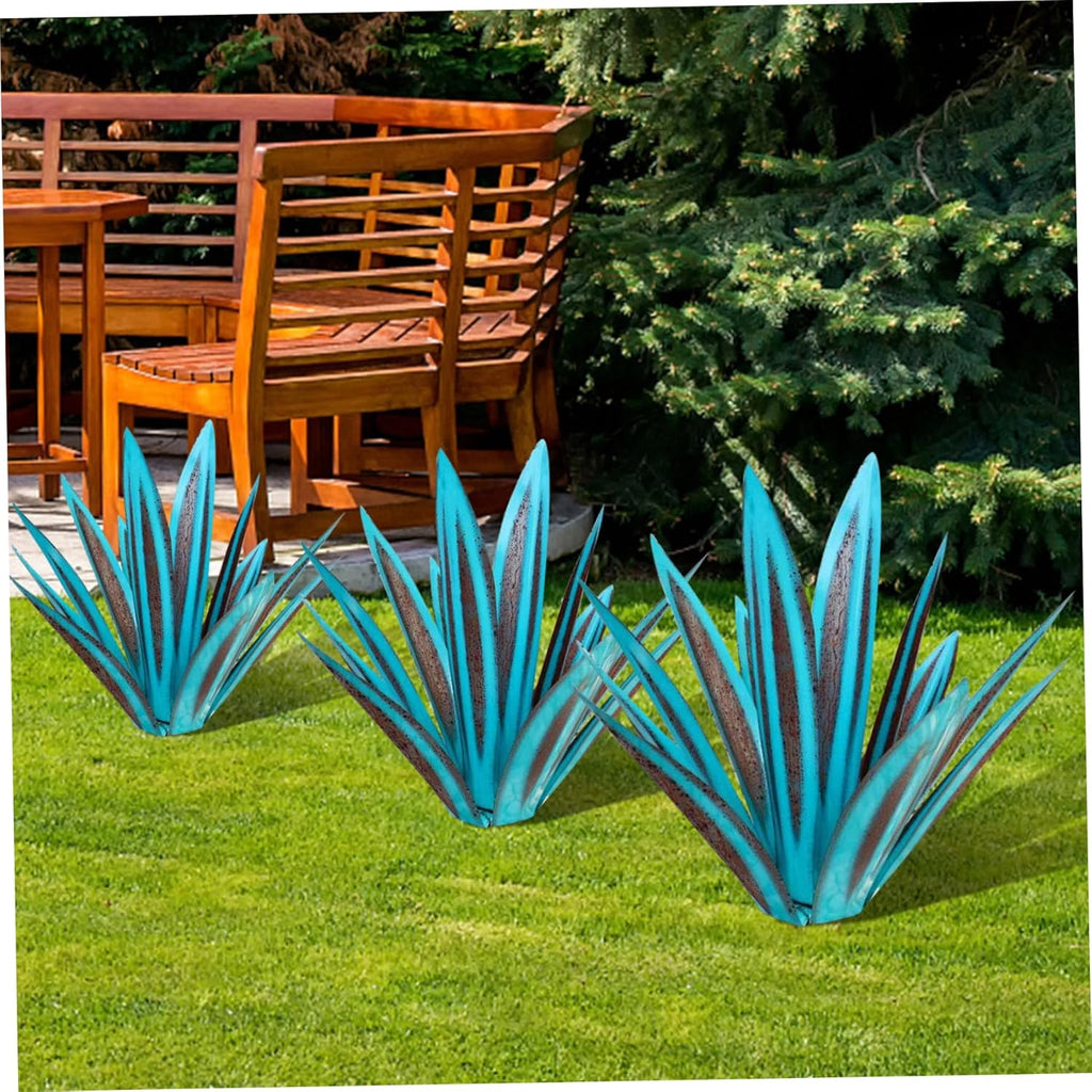 Metal Art Tequila Plant Rustic Sculpture 10.6 inches Garden Statue K27611