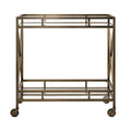 Antique Brass Bar Cart C1376