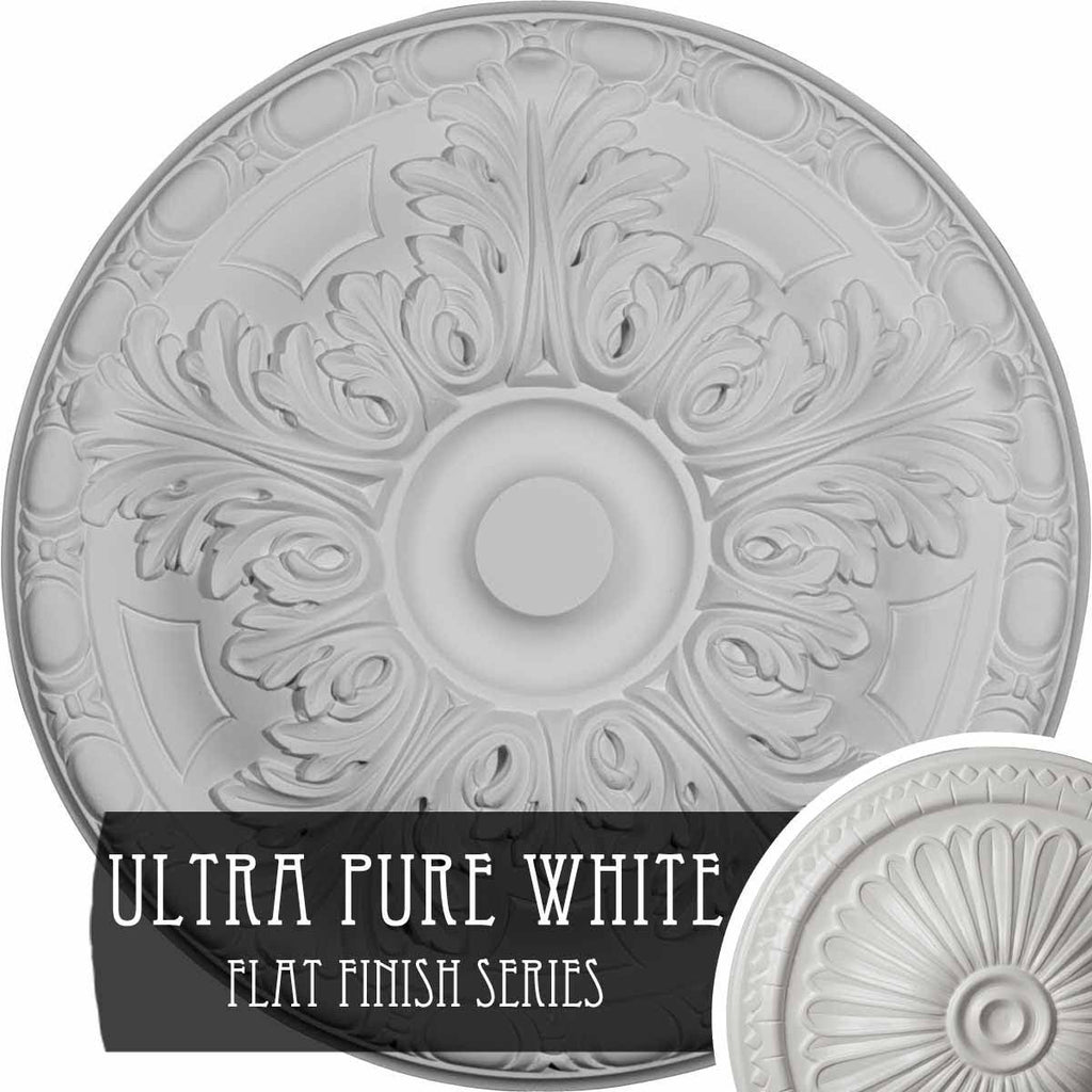 15 3/4x22OD Granada Ceiling Medallion Ultra Pure White I8549