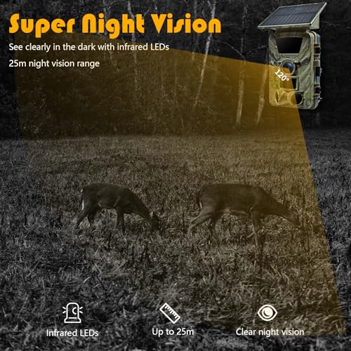 5K WiFi Solar Trail Camera with 64GB SD Card S125413