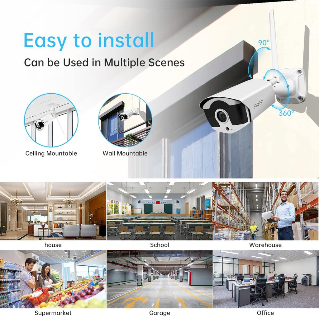 Wireless Security Camera System, 8 Channel 3MP NVR with 1TB Hard Drive, 4pcs 3.0 Megapixel WiFi IP Cameras Outdoor P3282