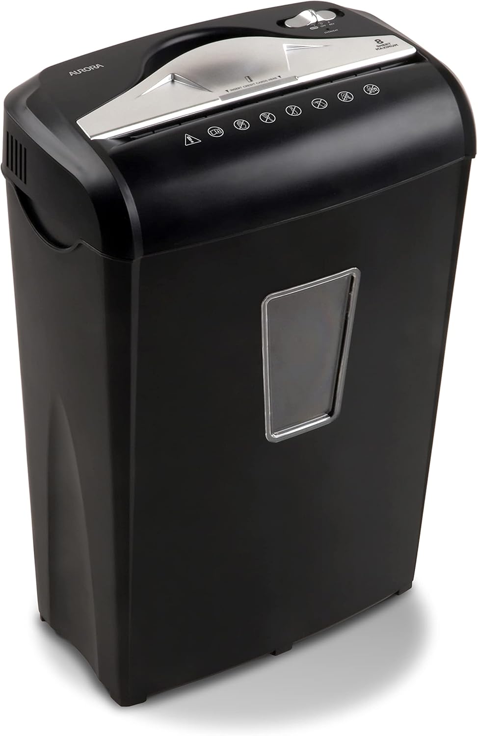 8-Sheet Micro-Cut Paper Shredder Black Y132484