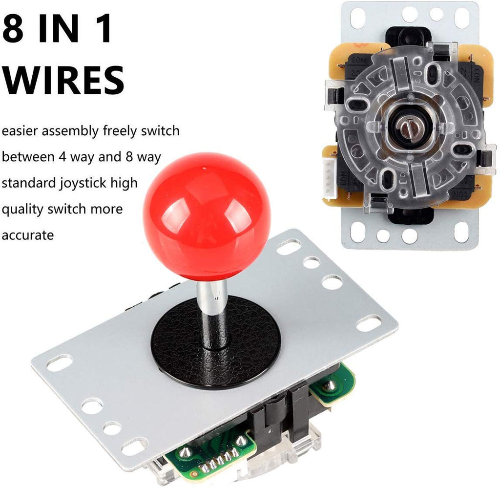 4 Player LED Arcade DIY Kit USB MAME PC Game Retro Controller Including 4x Arcade Joystick 40x LED Chrome Arcade Buttons 4x Zero Delay USB Encoder S319302