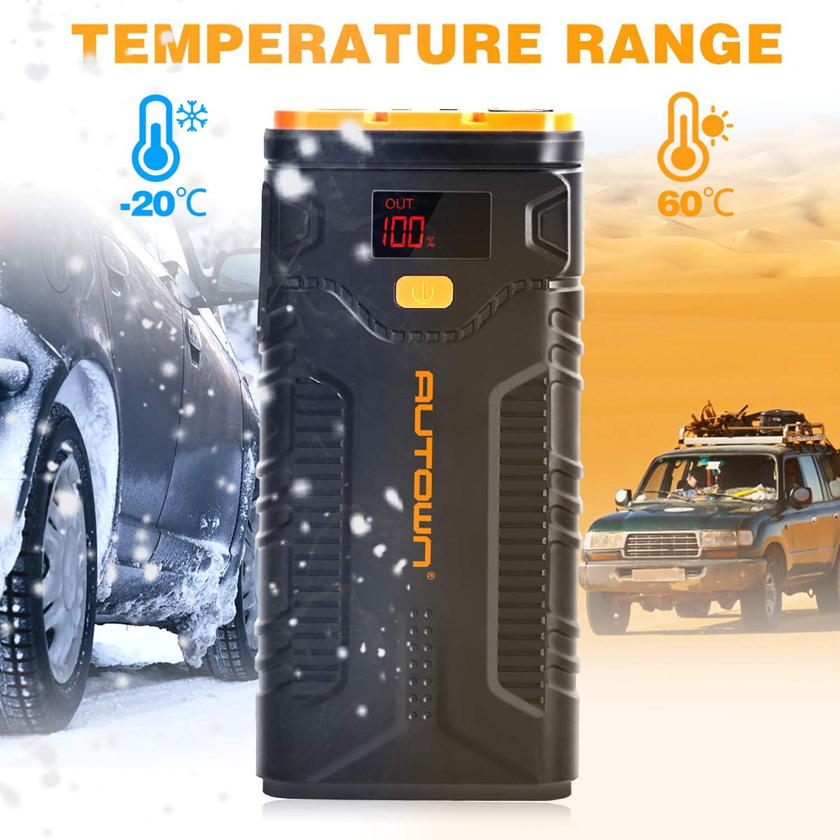1000A Peak 21000mAh 12V Car Battery Charger with LED Light N836250