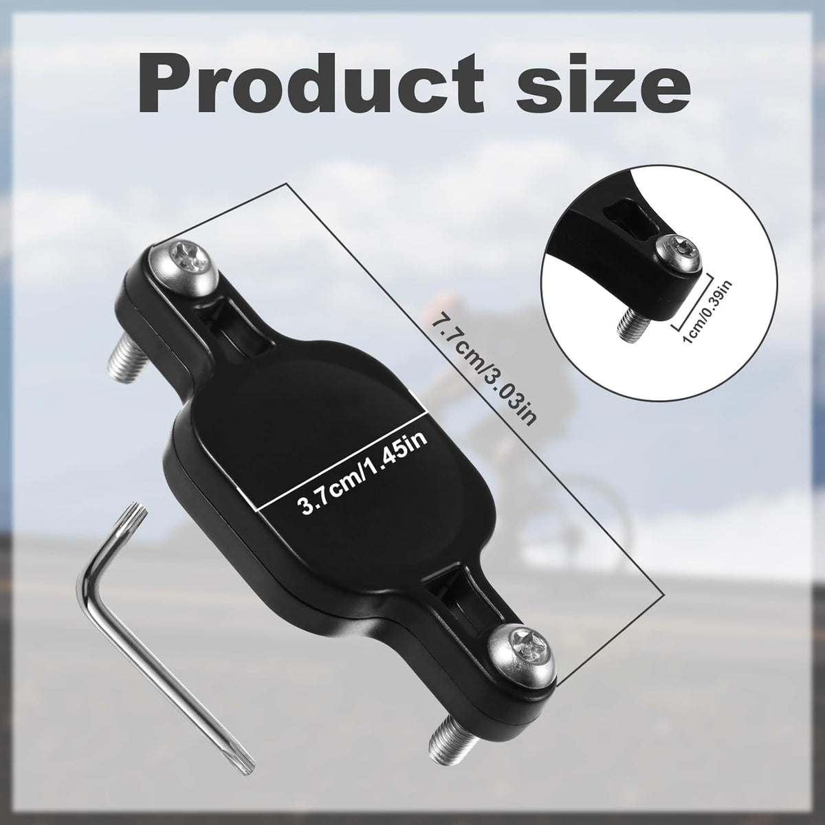 Black Bike GPS Tracker Holder for Airtag Z35649