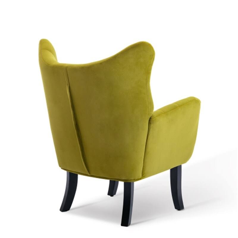 Velvet Accent Chair Armchair with Wooden Legs M568086