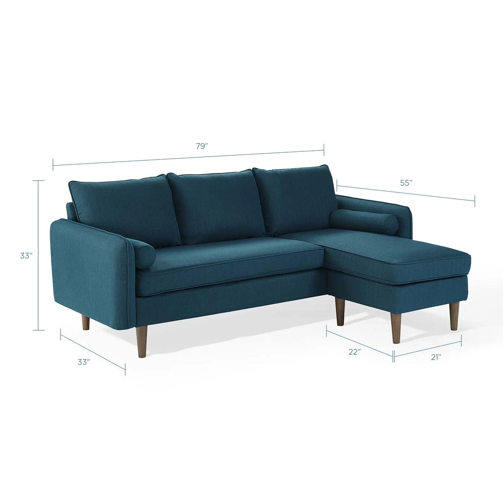 Navy Blue Fabric Sectional Sofa Set Z524752