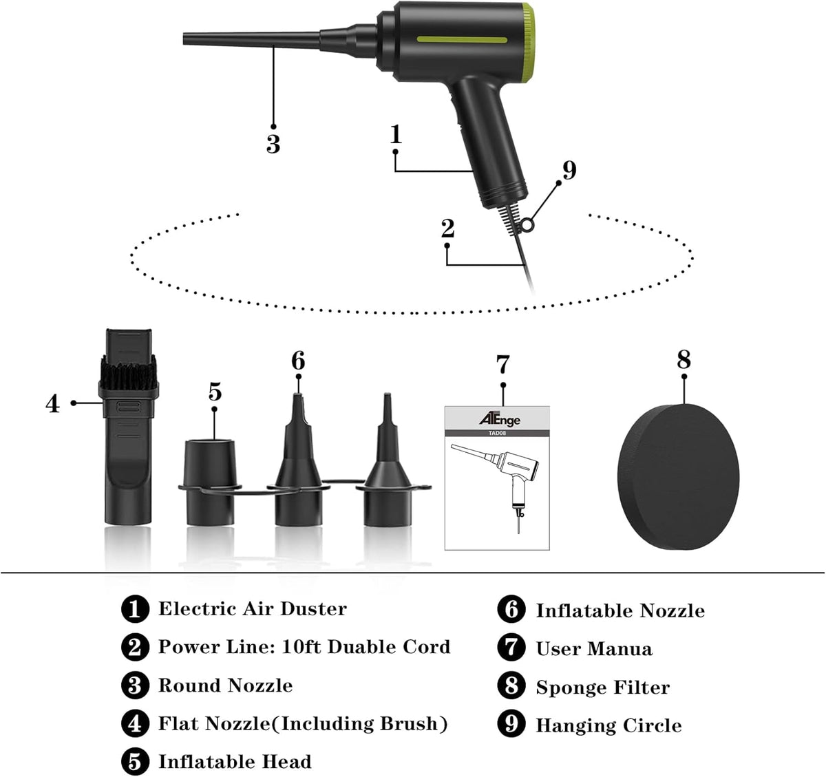 2 in 1 Compressed Air Duster B607938