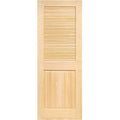 Solid Wood Louvered Slab Door L740