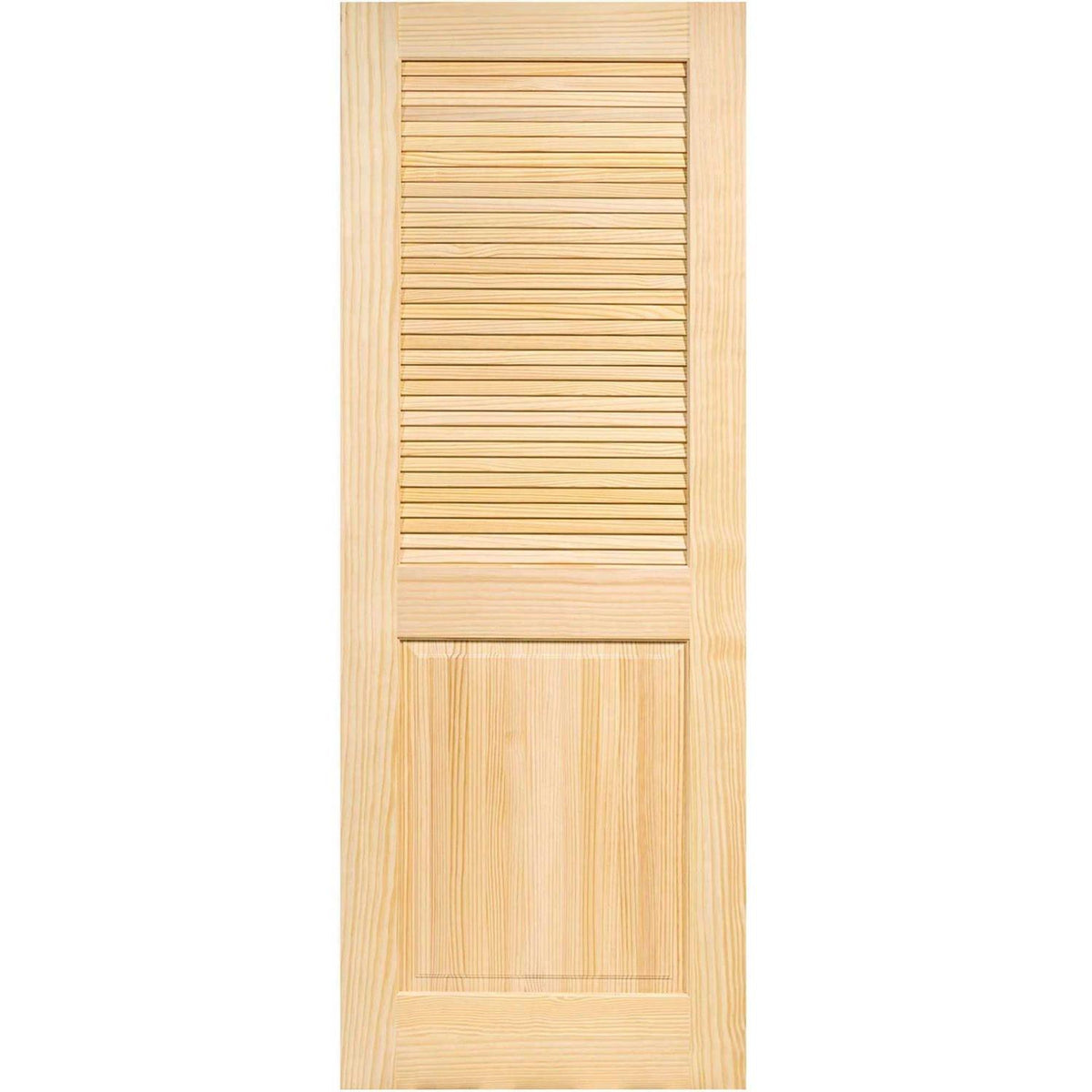 Solid Wood Louvered Slab Door L740
