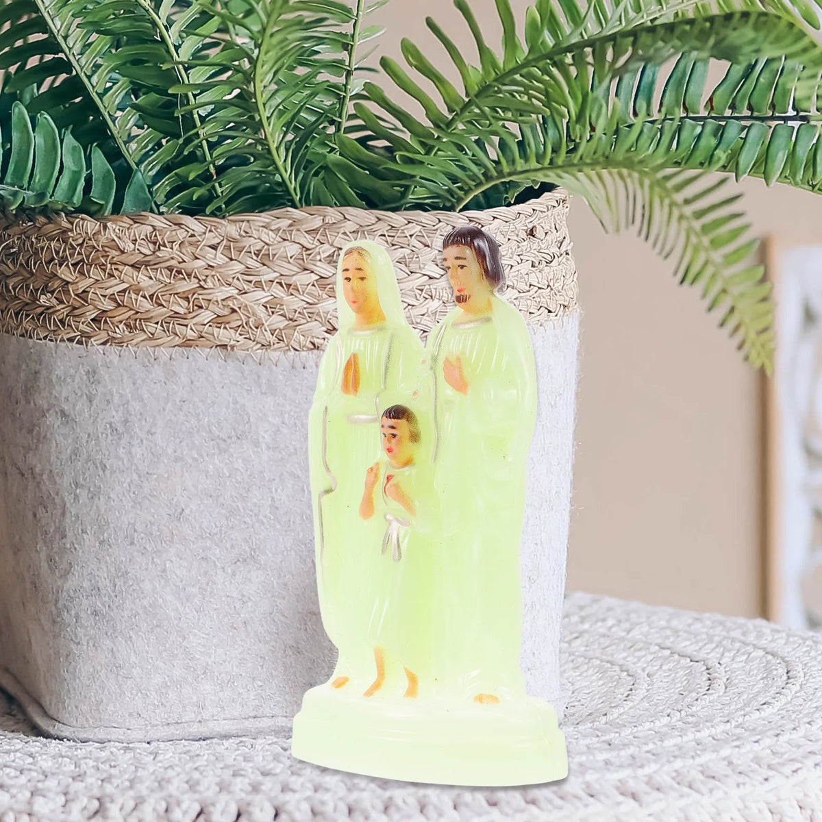 Desktop Decorations Luminous Ornament Church Statue J4769