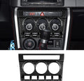 Carbon Fiber Central AC Warning Light Switch Panel Multimedia Cover Sticker Pack of 2 X90074