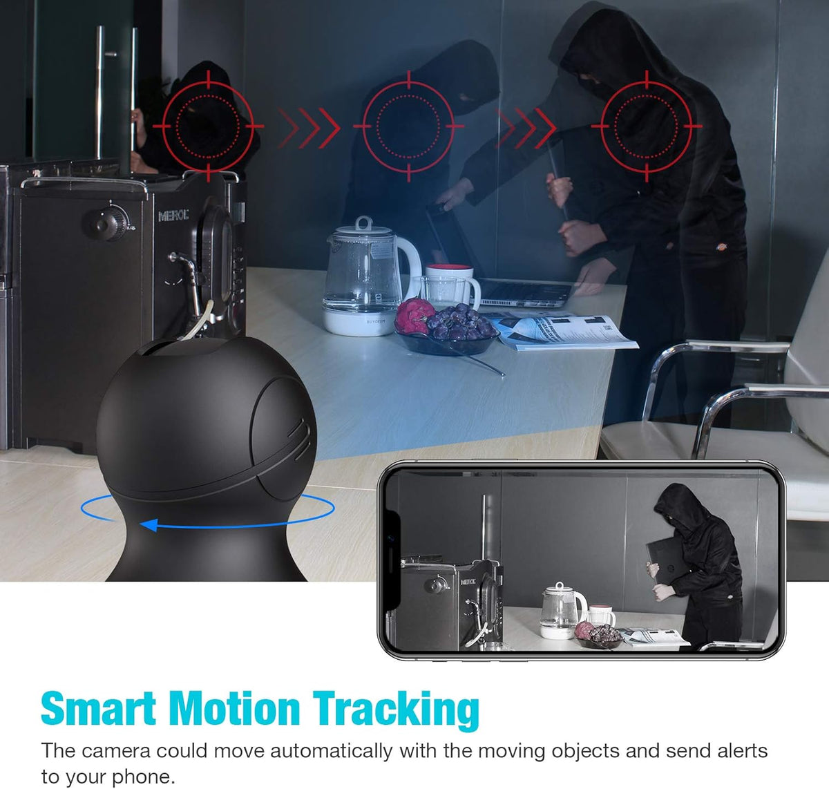 2K HD WiFi Pet Camera with Night Vision C44032