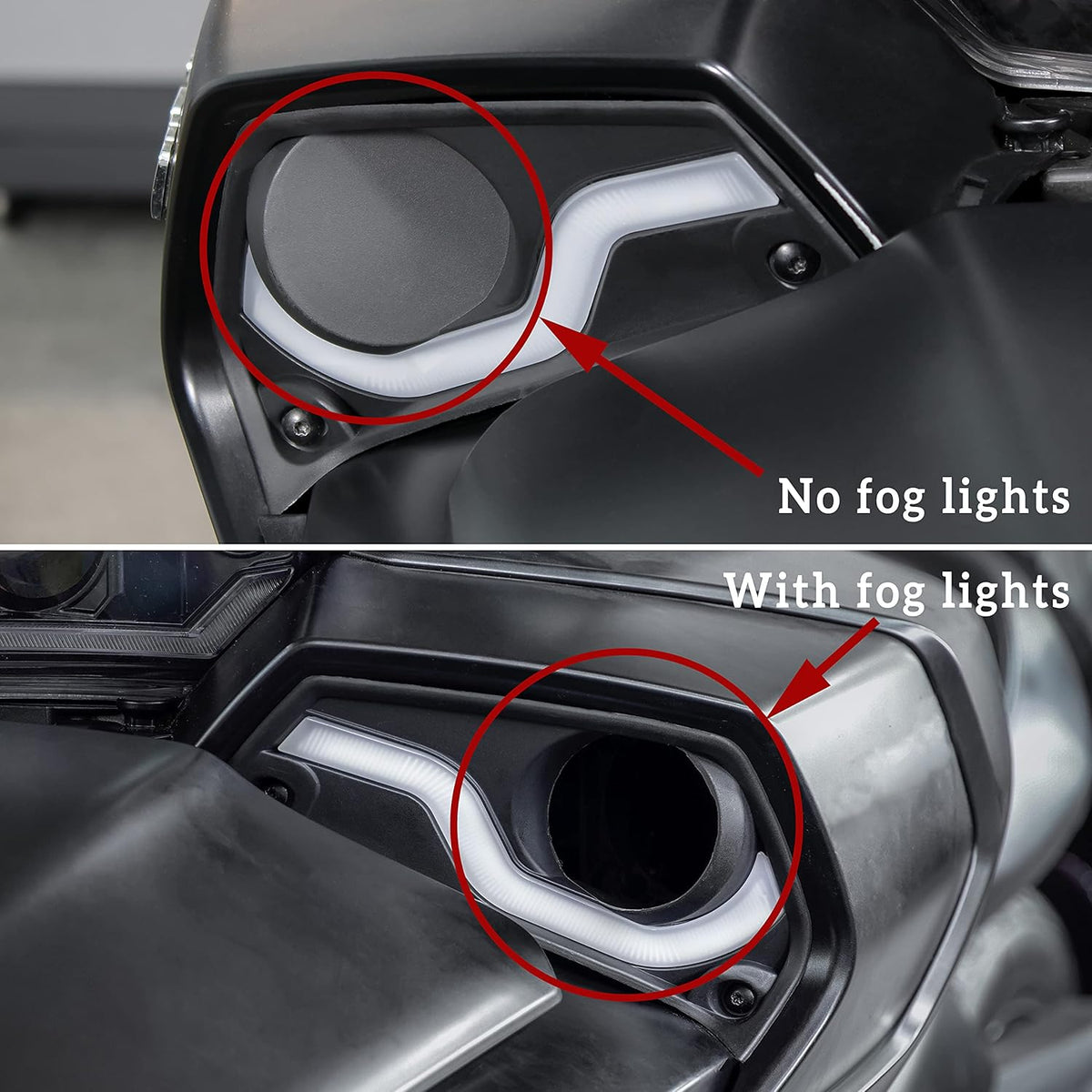 Fog Lights Cover with Daytime Running Light 2PCS T360