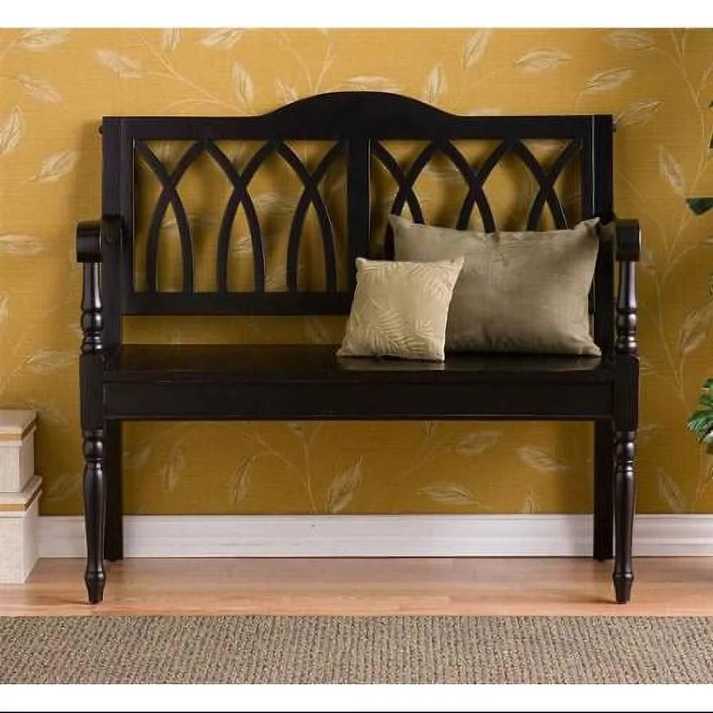 Antique Black Bench P14079