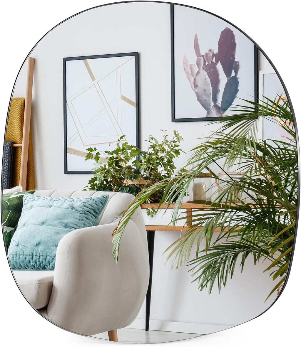Asymmetrical Wall Mounted Mirror, 19.7 x 20.5 Inches E134
