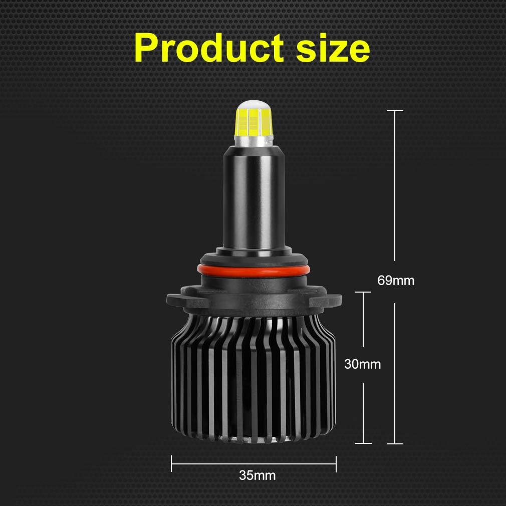 LED Headlight Bulbs 6000K 12000LM All-in-One Conversion Kit Pack of 2 D6227