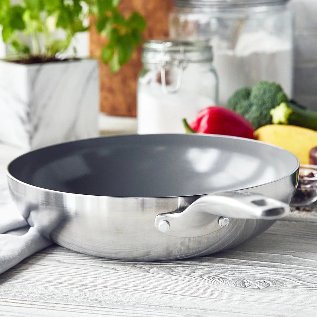 11" Stainless Steel Ceramic Nonstick Wok E507279