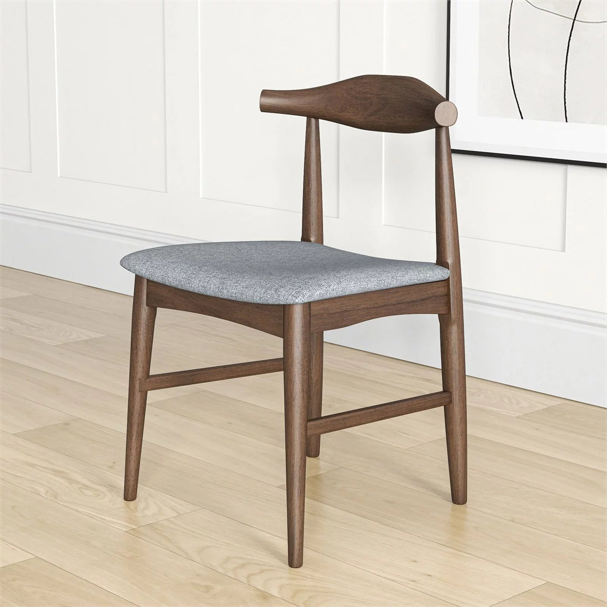 Gray Fabric Dining Chair Q819