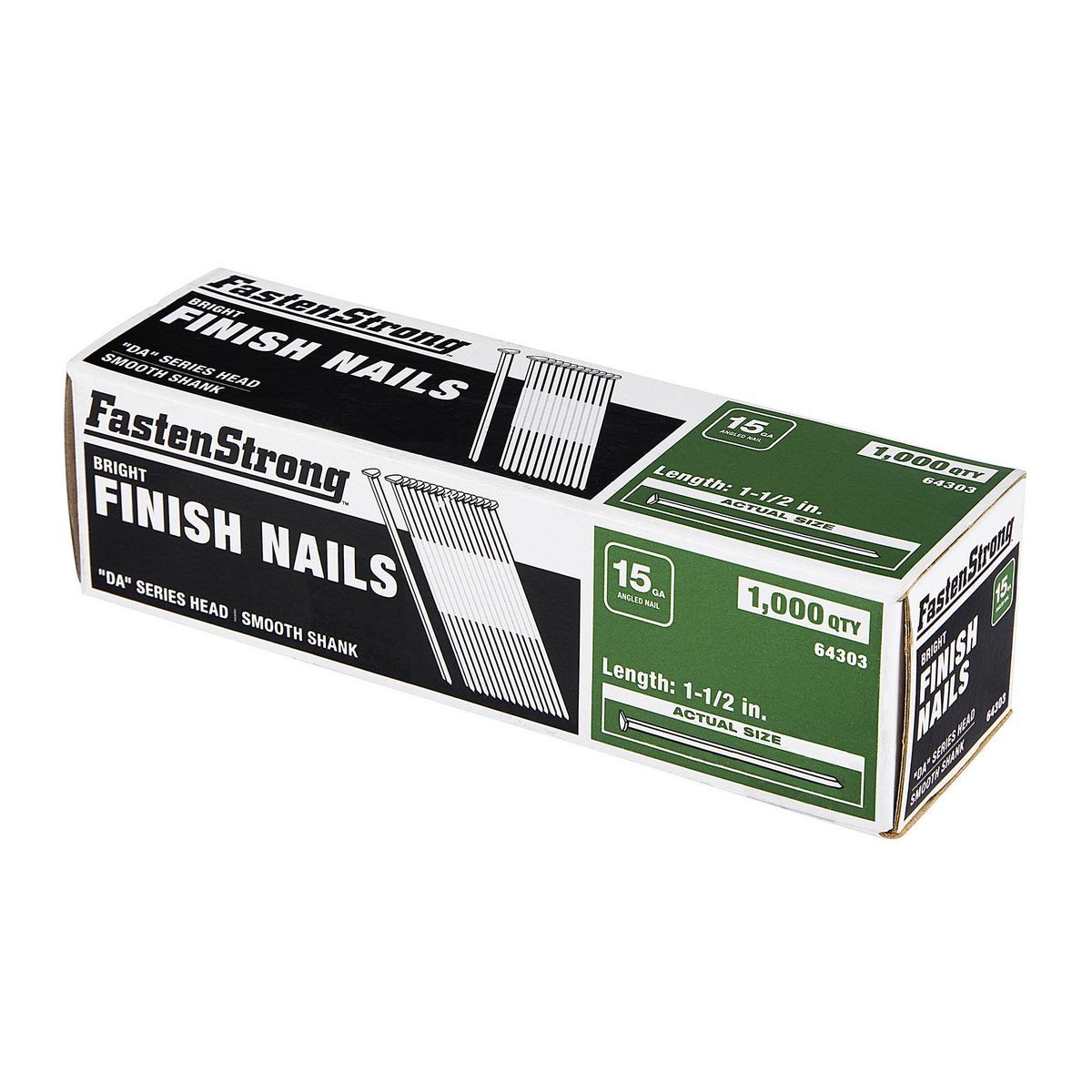 1-1/2 in. 15 GA Bright Finish Nails, 1000 Piece J32582